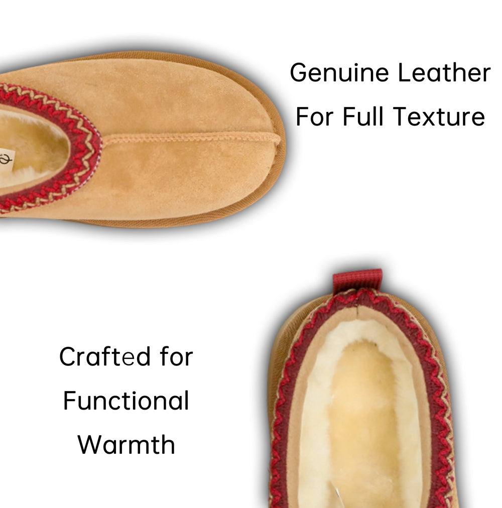Ceenqo | Suede Braided Fluffy Slippers