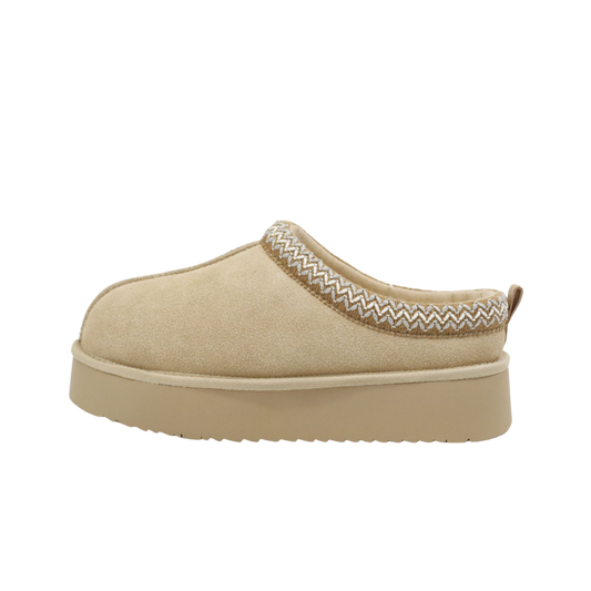 Ceenqo | Suede Braided Fluffy Slippers
