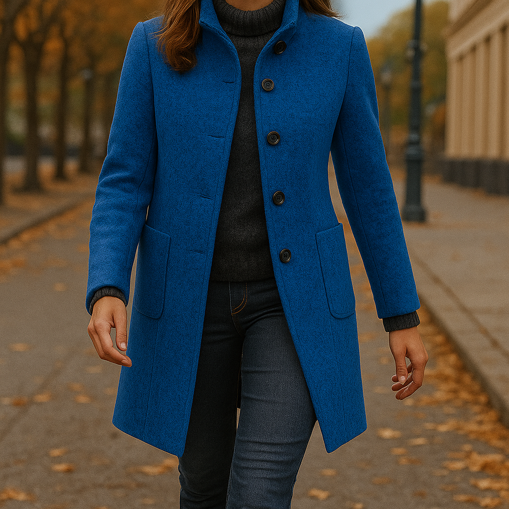 Ceenqo®| Damesjas met Hoge Kraag