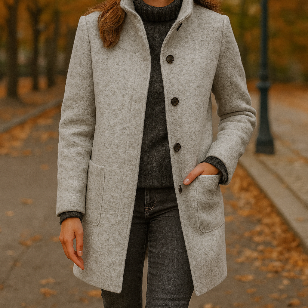 Ceenqo®| Damesjas met Hoge Kraag